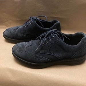 DREW Dublin Blue Suede Oxfords